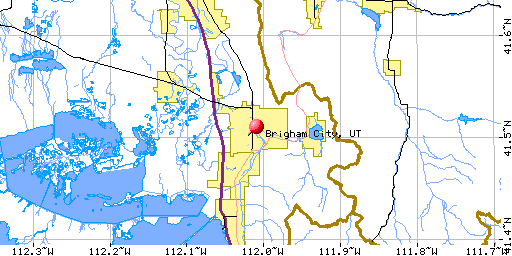 Map of Brigham City, UT