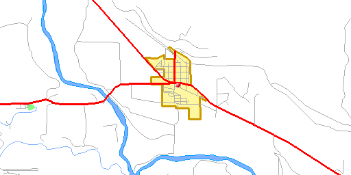 Map of Fort Laramie, WY