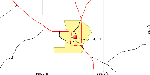 map of Crownpoint