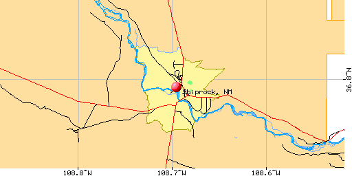 map of Shiprock